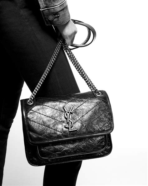 ysl niki 開箱l niki baby crocodile|YSL baby niki / 中號/大號包一次開箱比較! 還有他的缺點實際分享: .